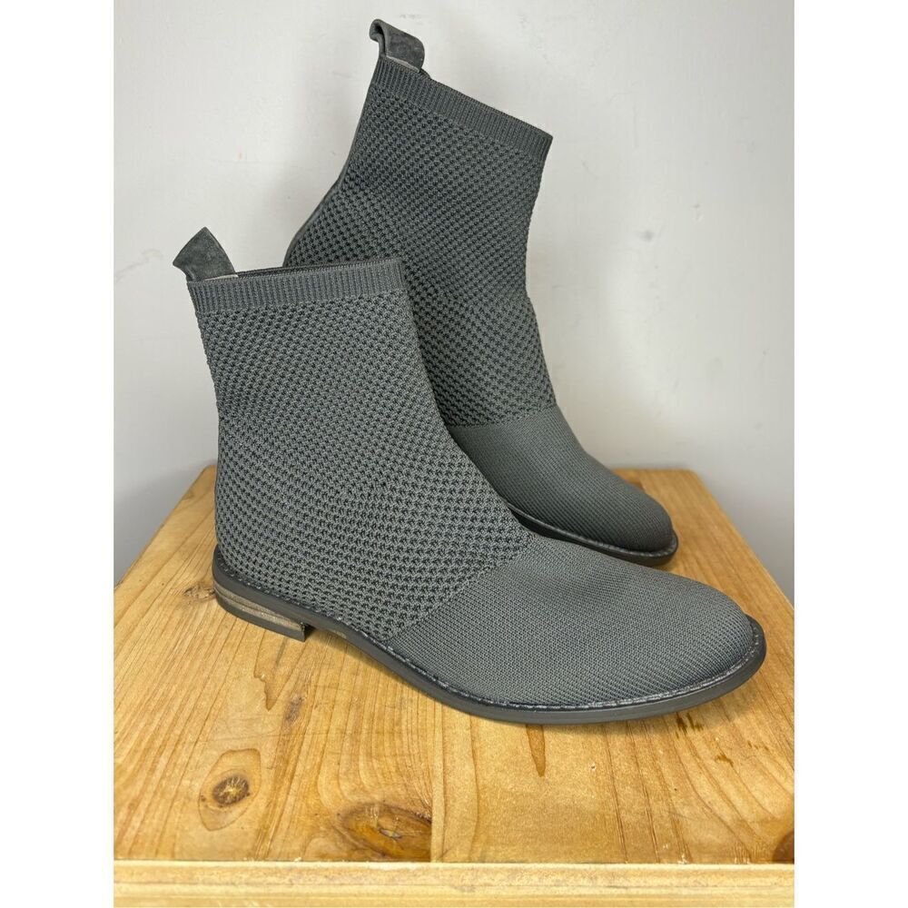 Eileen Fisher Women's Jude Stretch‎ Knit Ankle Bootie Graphite Size 6.5